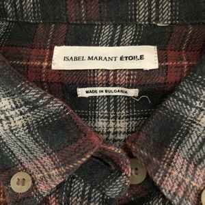 Isabel Marant Etoile Green Purple Flannel Shirt 10